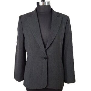 Anne Klein Tailored One Button Career Suit Blazer Jacket Sz 12 Lined Vintage